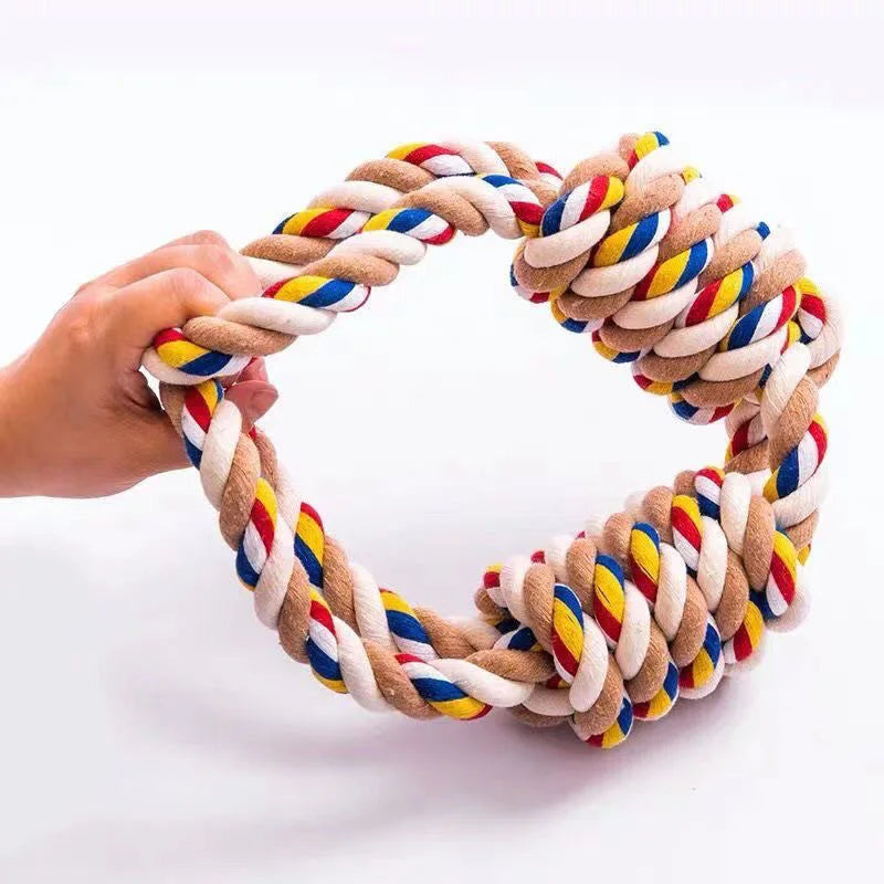 45cm Durable Teeth-Cleaning Rope Toy for Dogs - Pet Interactive Chewing and Play Toys Tug Dog Toy for Puppy Training