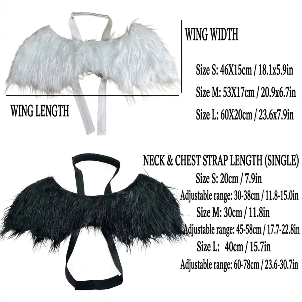 Funny Dog Wing Halloween Costume – Cute Angel Wings Pet Dress-Up Outfit