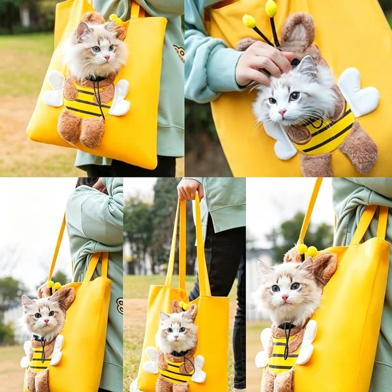 Cartoon Rabbit Dinosaur Pet Shoulder Bag For Cats Dogs Outdoor Travel Carry Bag Fashion Supplies For Teddy Pomeranian Small Pets