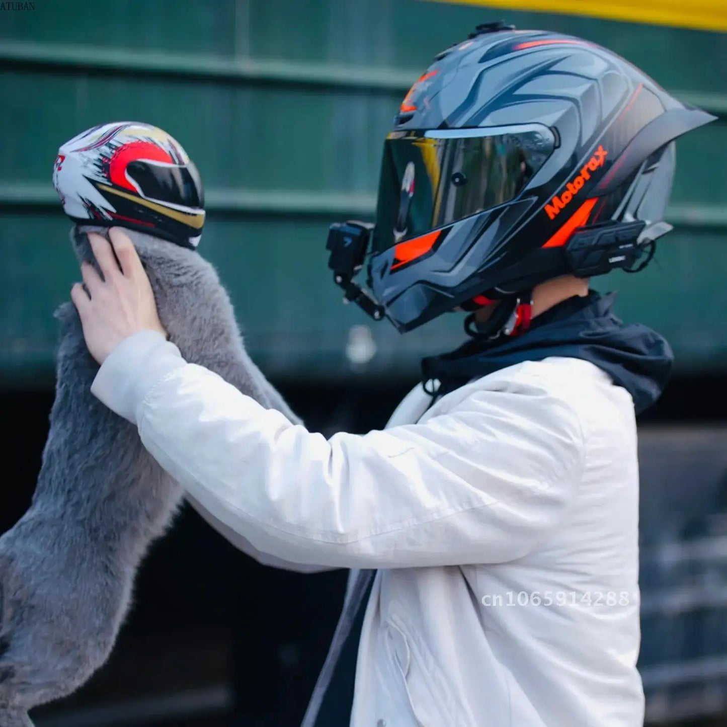 Photo Pet Helmets,Cat Helmet,Dog Helmet-Outdoor Mini Head Motorcycle DIY Helmet Accessorie,Mini Props Hat,Pet Protecting Safe