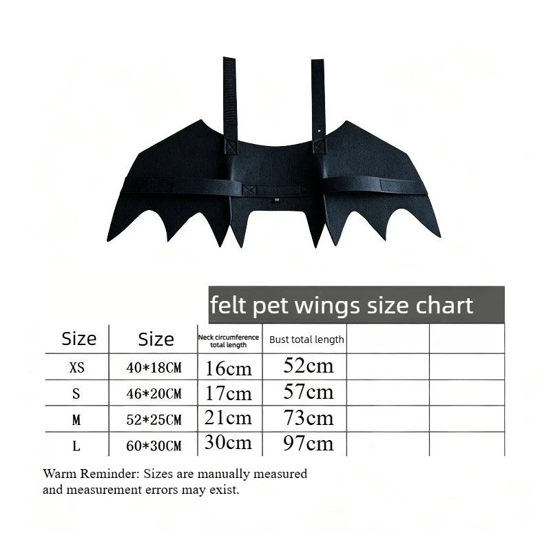 Halloween Bat Wings for Dogs & Cats – Felt Pet Costume Accessory
