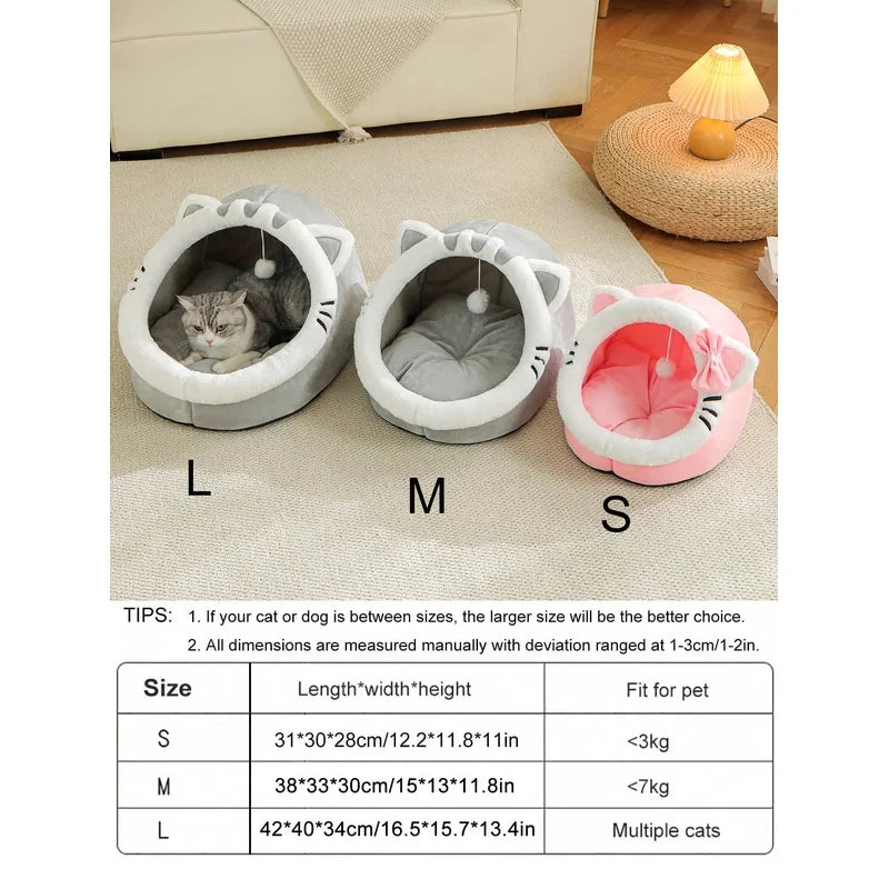 Plush Round Cat Bed
