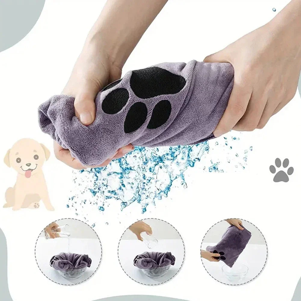 35*75cm/50*100cm Highly Absorbent Dog Towels Breathable Microfiber Pet Grooming Towel Fast-Drying Super Soft Pet Cloth