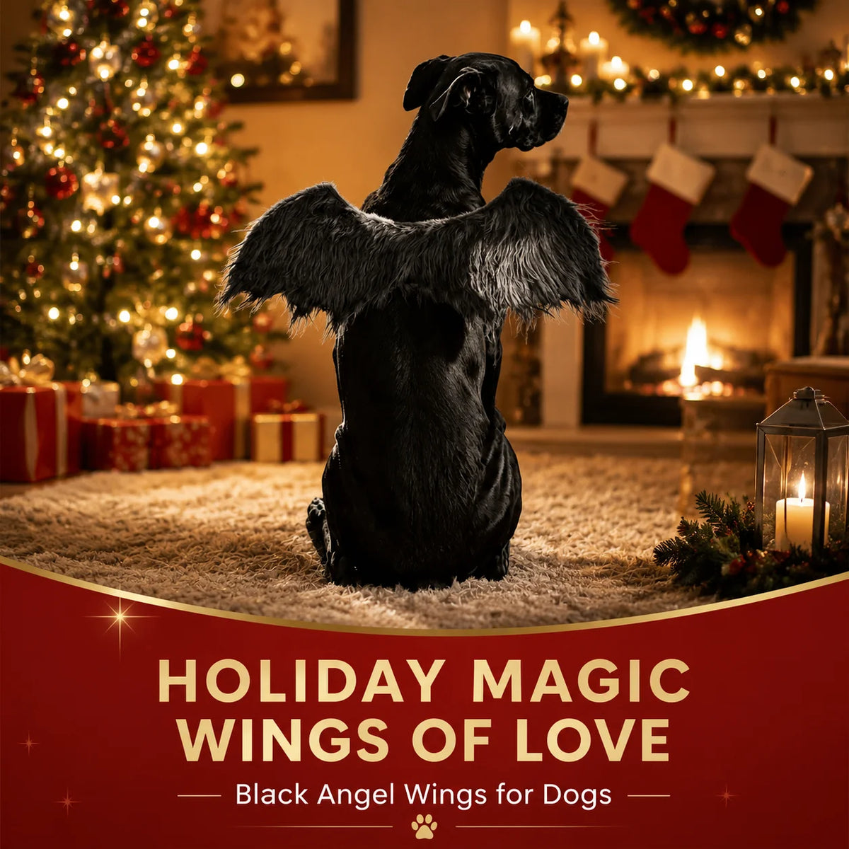 Funny Dog Wing Halloween Costume – Cute Angel Wings Pet Dress-Up Outfit