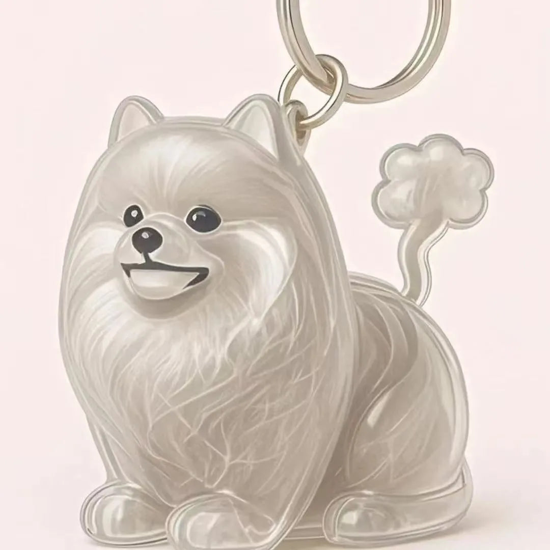 Dog Hair Storage Cute Pendant Keychain Bag Pendant Couple Car Key Chains  Souvenir Collection Gift Pet Hair Memorial Pet Lovers