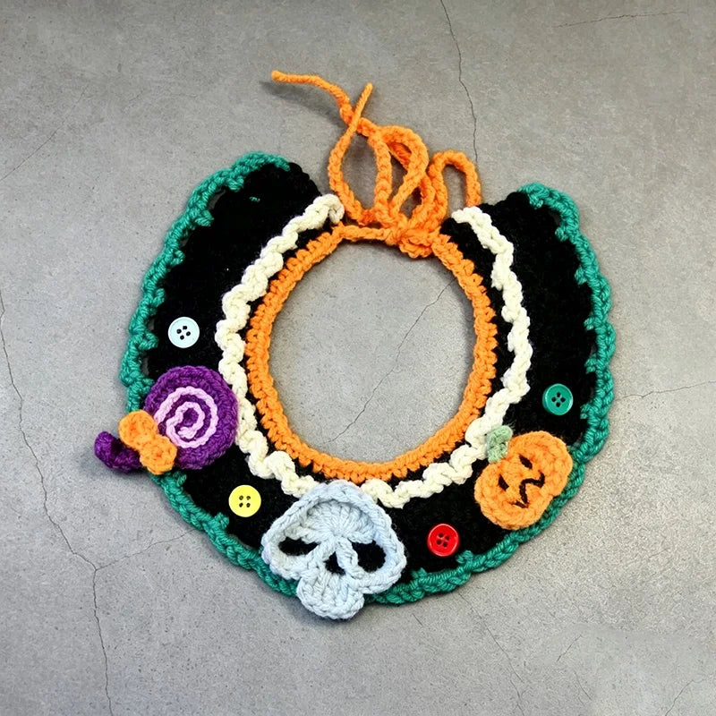 Halloween Cat Costume Collar Dog Clothing Pet Scarf Collar Cat Halloween Party Costume Cute Cat Scarf Halloween Decoration