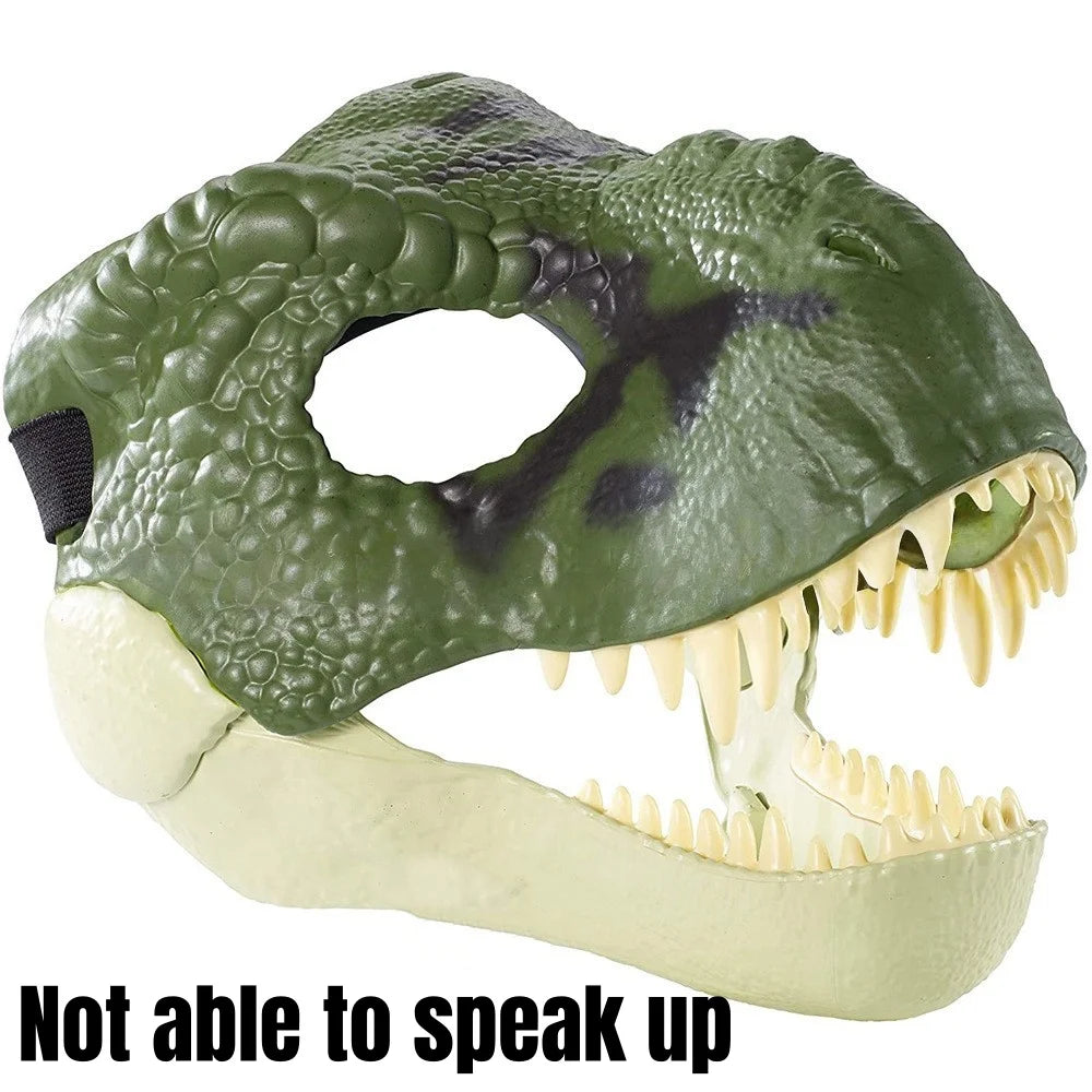 Dinosaur Mask Headgear That Can Feed and Make Sounds, Dog Headgear Mask, Pet Full Face Mask, Christmas Prank Headgear