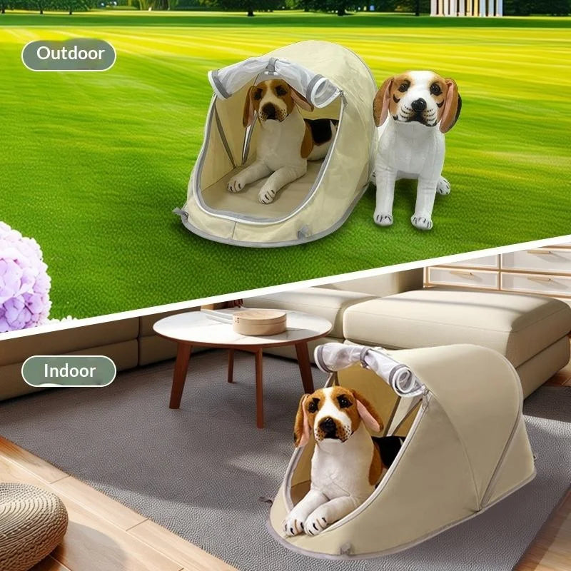 Portable Dog Tent Outdoor Sun Protection Waterproof Breathable Pet House For Small Medium Dogs Foldable Anti UV Beach Camping