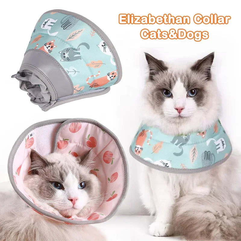 Pet Elizabeth Circle Anti-Licking Recovery Collar Comfortable Light Weight Protective Cone Collar for Dog and Cat After Surgery