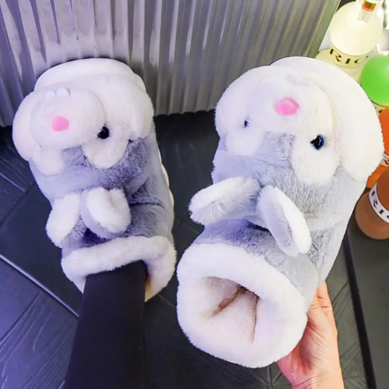 Women’s Purple Plush Platform Slippers – Cozy Winter House Shoes