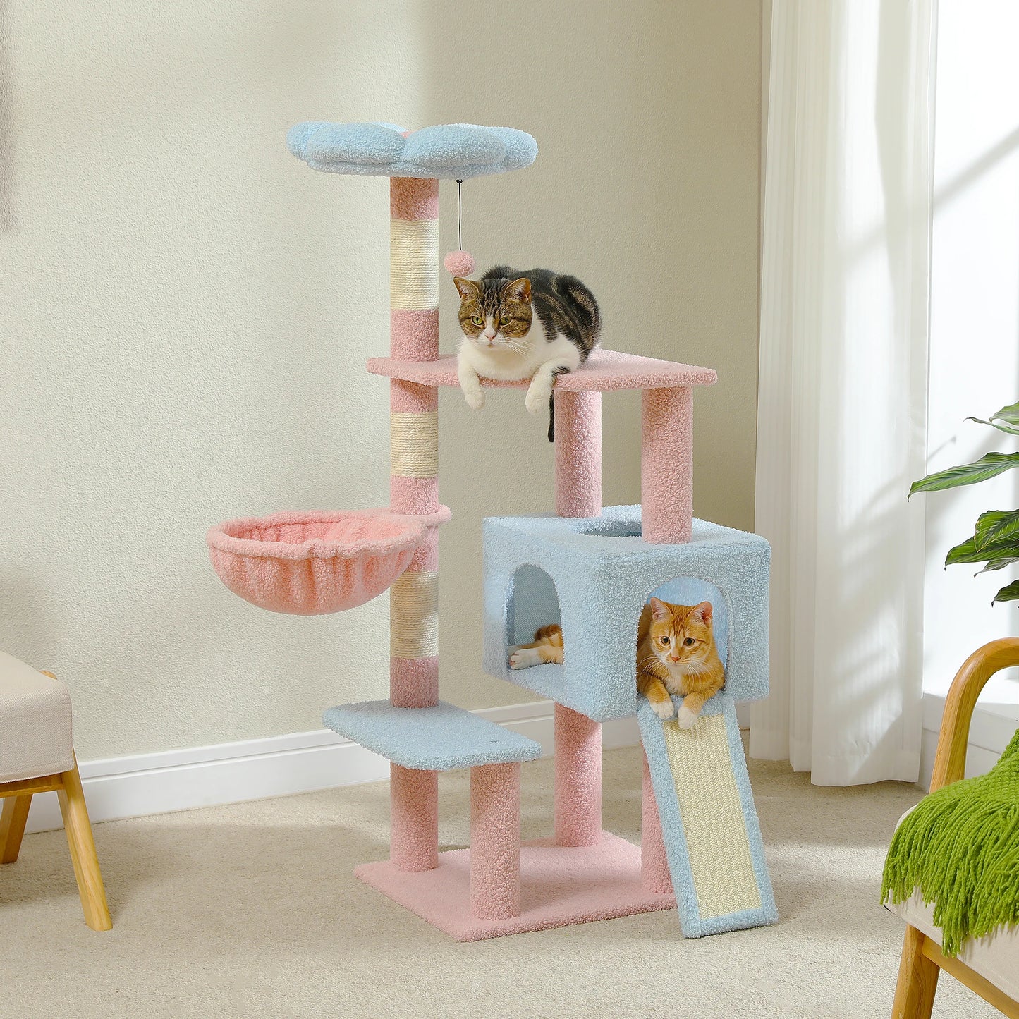 Flower Cat Tree with Sisal Scratching Posts