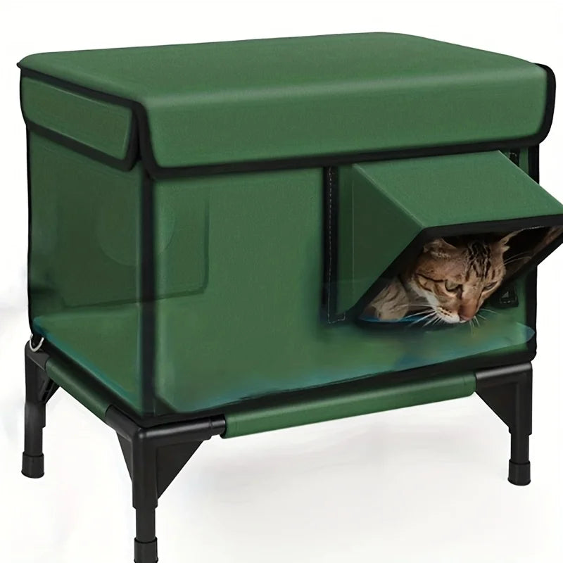 Outdoor Cat House Waterproof Weatherproof Shelter for Cats Feral Cat Shelter Winter Warm Pet House Outdoor Cat Bed