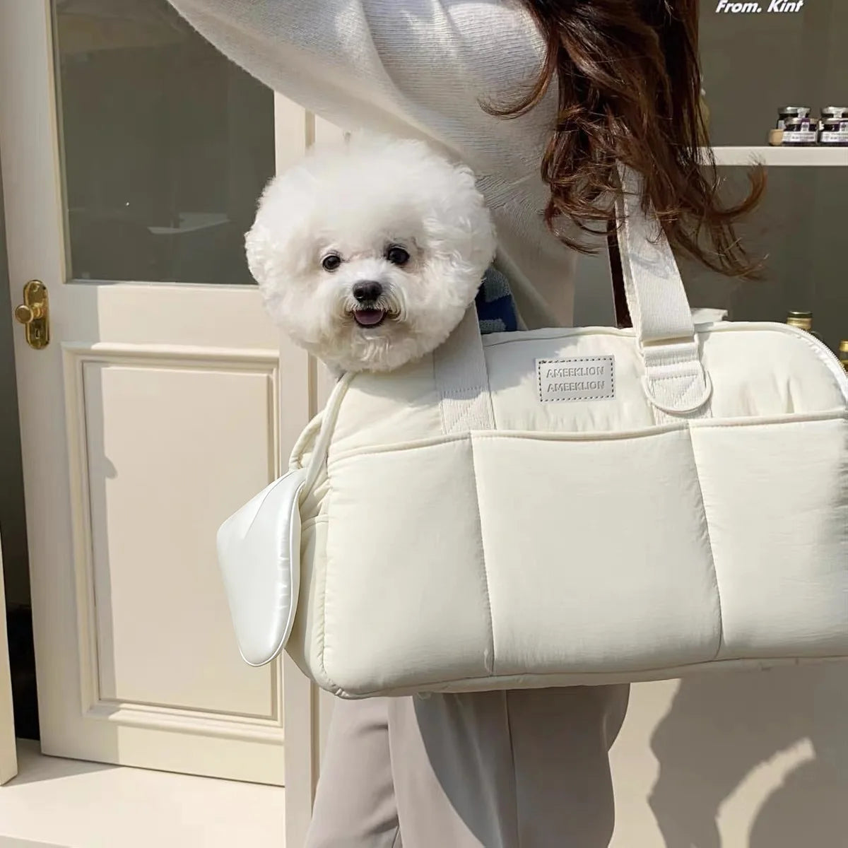 Pet Outdoor Portable Winter Warm Outdoor Cat Bag Breathable Handheld Pet Large Capacity Cat Shoulder Bag