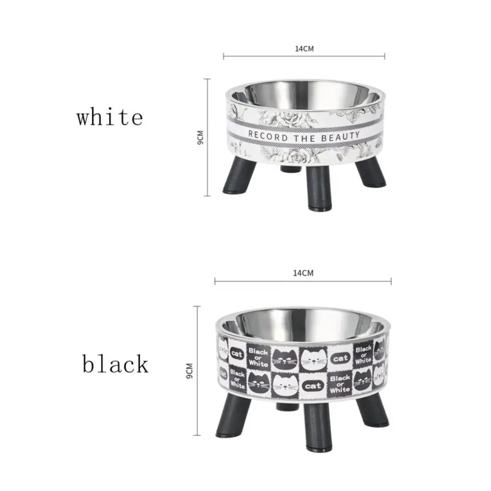 Elevated Stainless Steel Cat Bowl with Non-Slip Stand