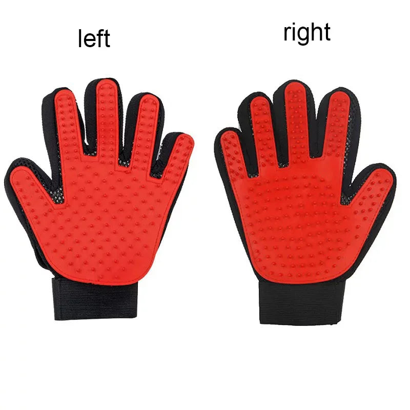 Pet Hair Removal Grooming Glove for Dogs & Cats