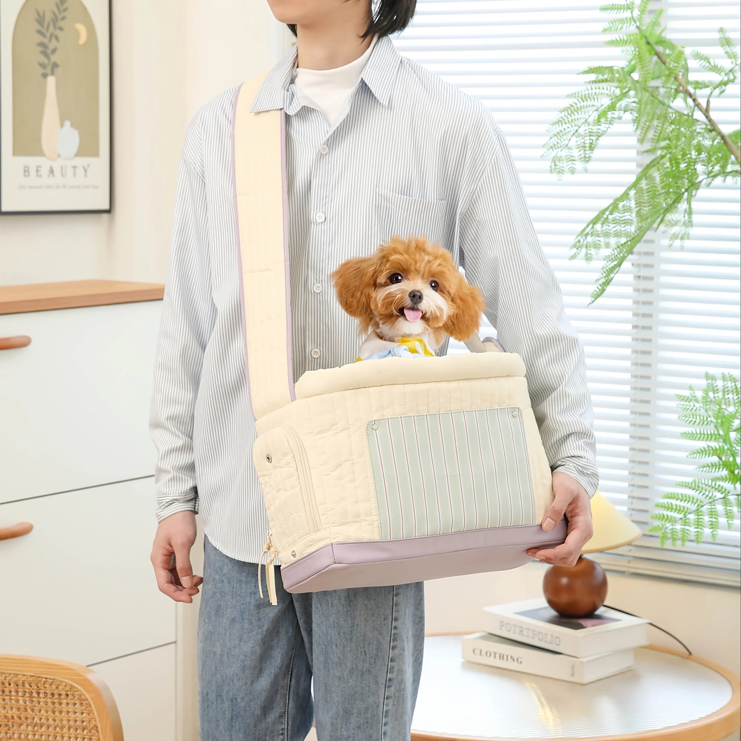 Carrier Bag for Small Dogs Breathable Cotton Soft-Sided Dog Travel Bag Portable Outdoor Light Weight Pet Cat Dog Transport Bag