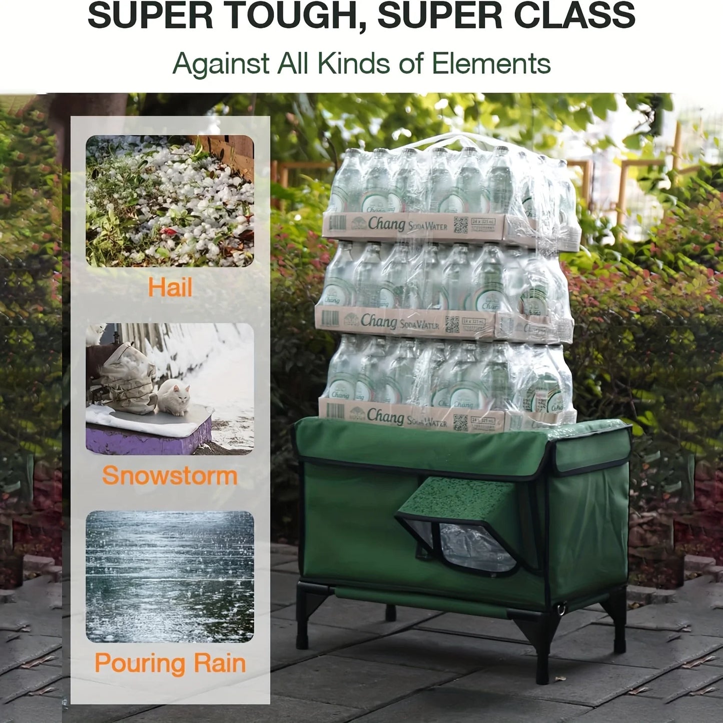 Outdoor Cat House Waterproof Weatherproof Shelter for Cats Feral Cat Shelter Winter Warm Pet House Outdoor Cat Bed