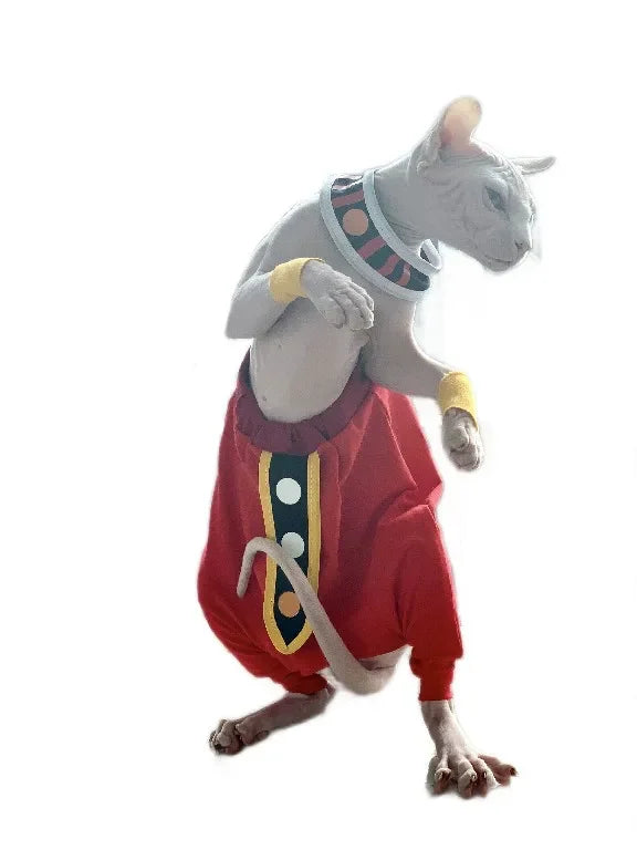 Handmade Sphinx Cosplay Costume for Hairless Cats – Egyptian Pet Outfit