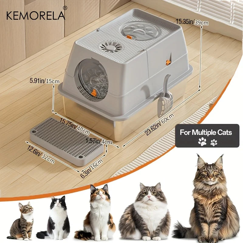 Stainless Steel Cat Litter Box with High Sides