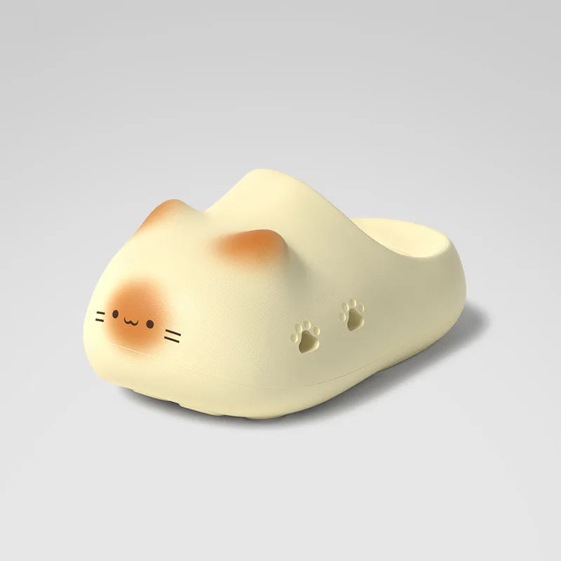 Kawaii Black Cat Paw Slippers – Cute Women’s Cozy House Shoes