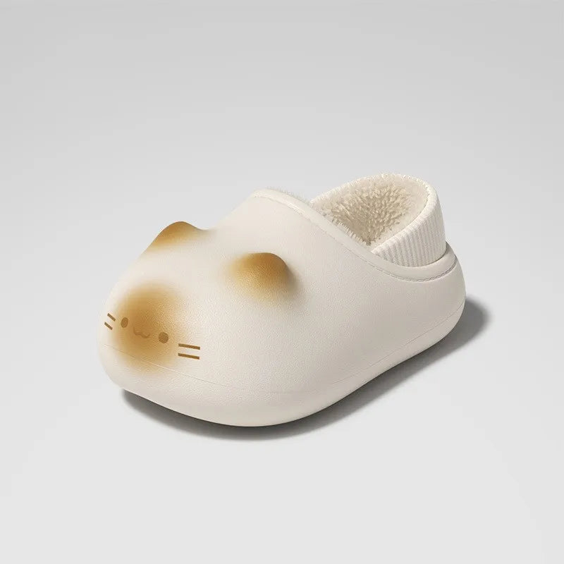 Kawaii Black Cat Paw Slippers – Cute Women’s Cozy House Shoes