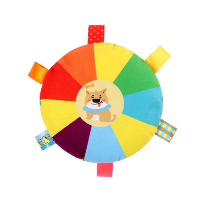 Plush Disc Dog Toy Sound Making Bite Resistant Teeth Grinding Boredom Relief Self Fun Energy Consuming Pet Chew Toy