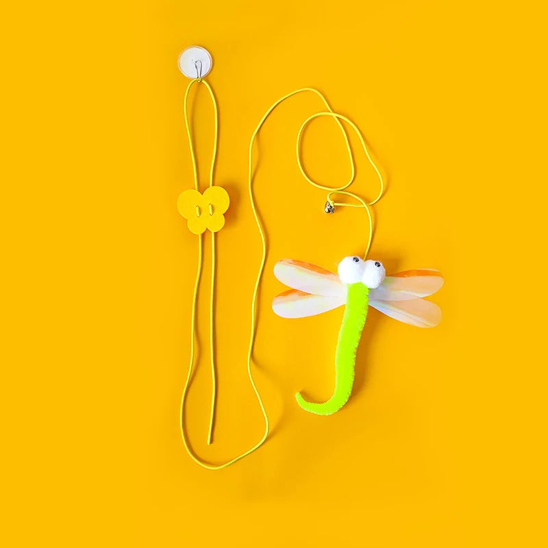 New Type Of Electric Cat Toy with 2 Ropes Smart Hanging Door Auto Swing Feather Toy A Self-entertainment And Cat-teasing Wonder