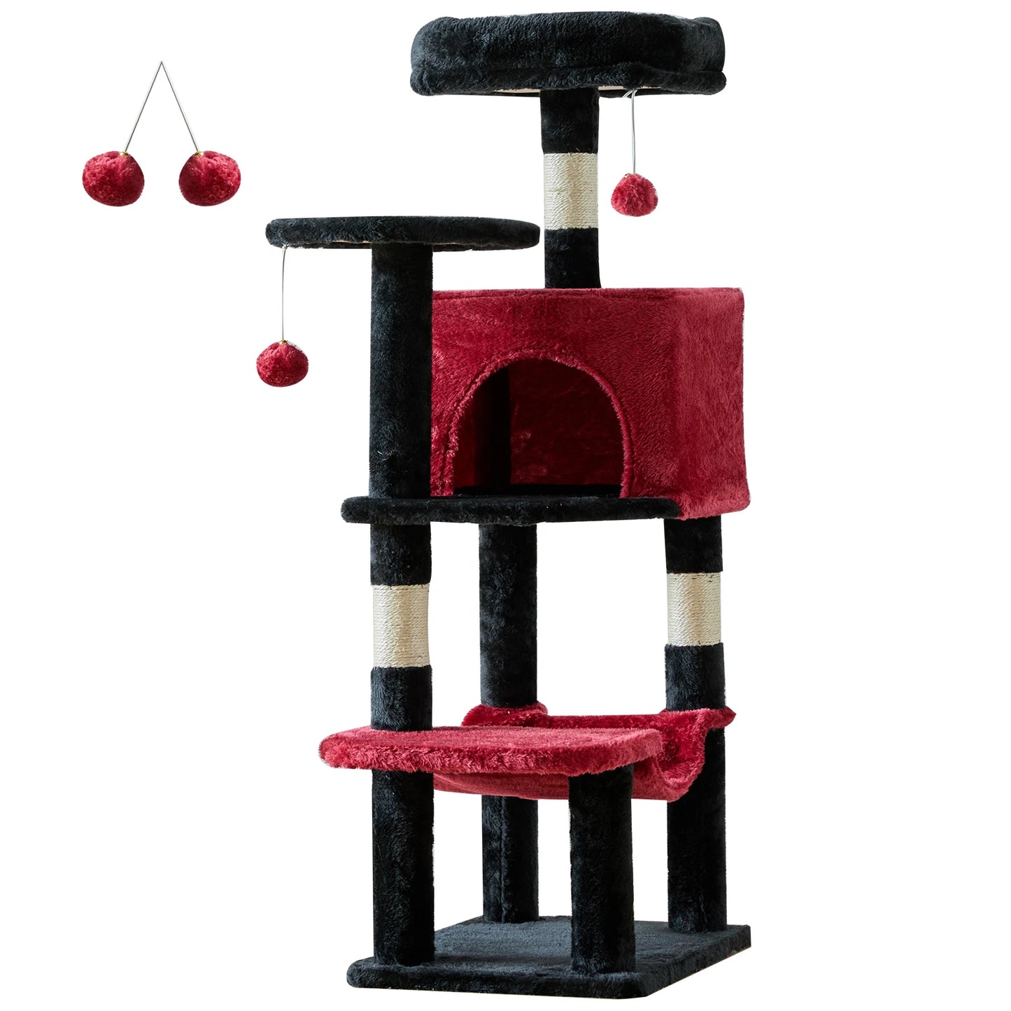 44-Inch Multi-Level Cat Tree & Scratching Tower