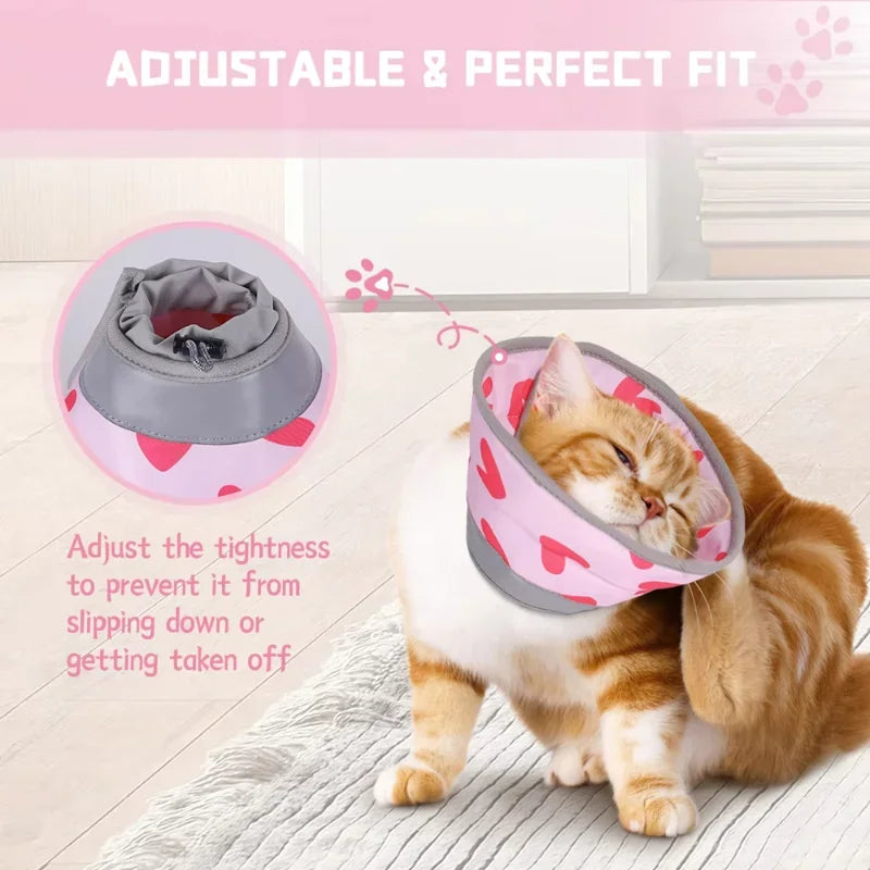 Pet Elizabeth Circle Anti-Licking Recovery Collar Comfortable Light Weight Protective Cone Collar for Dog and Cat After Surgery