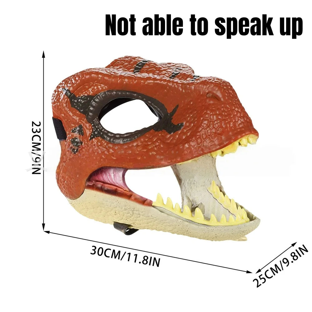 Dinosaur Mask Headgear That Can Feed and Make Sounds, Dog Headgear Mask, Pet Full Face Mask, Christmas Prank Headgear