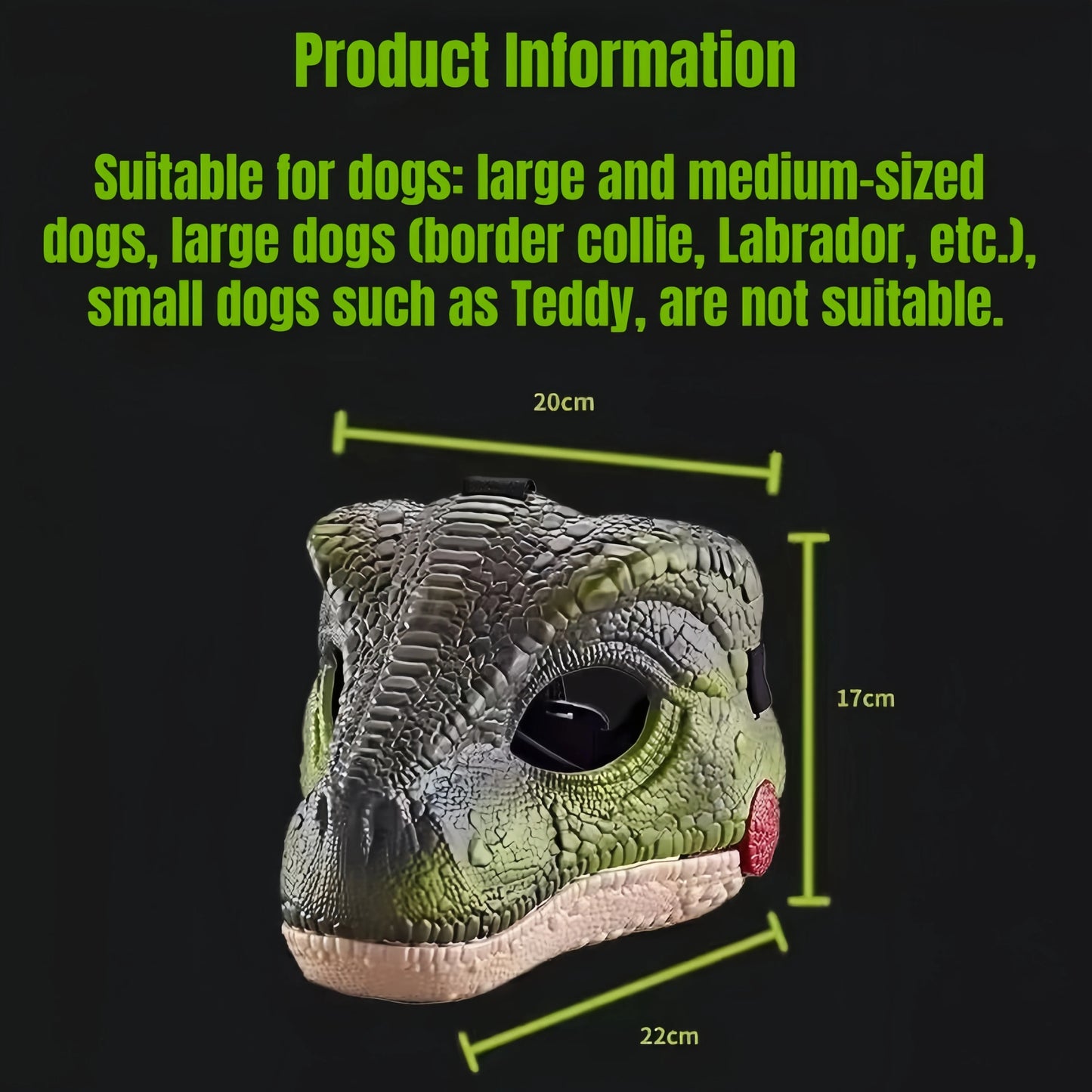 Dinosaur Mask Headgear That Can Feed and Make Sounds, Dog Headgear Mask, Pet Full Face Mask, Christmas Prank Headgear