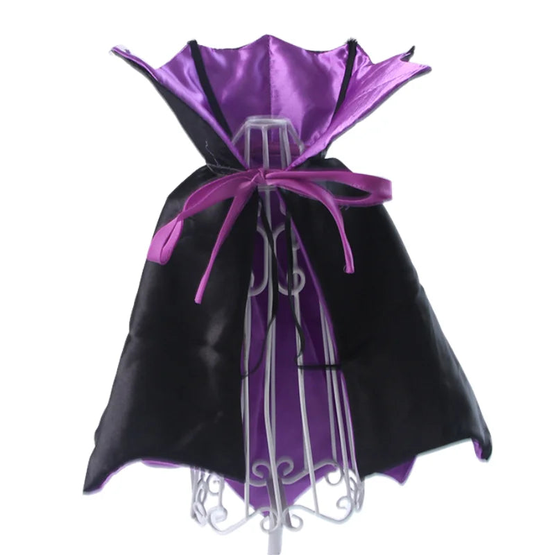 Vampire Cat Halloween Costume – Devil Horn Cape & Pet Headband