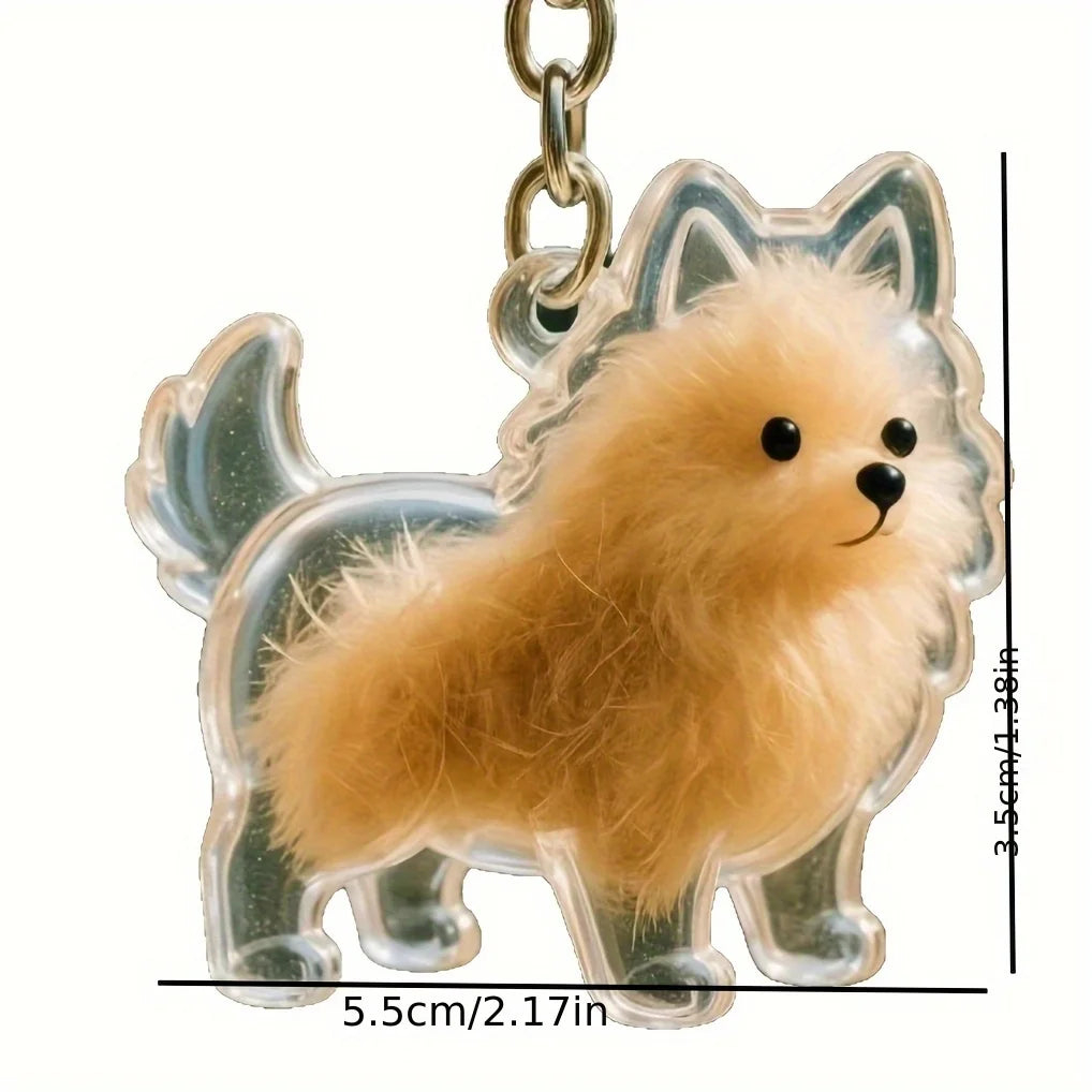 Dog Hair Storage Cute Pendant Keychain Bag Pendant Couple Car Key Chains  Souvenir Collection Gift Pet Hair Memorial Pet Lovers