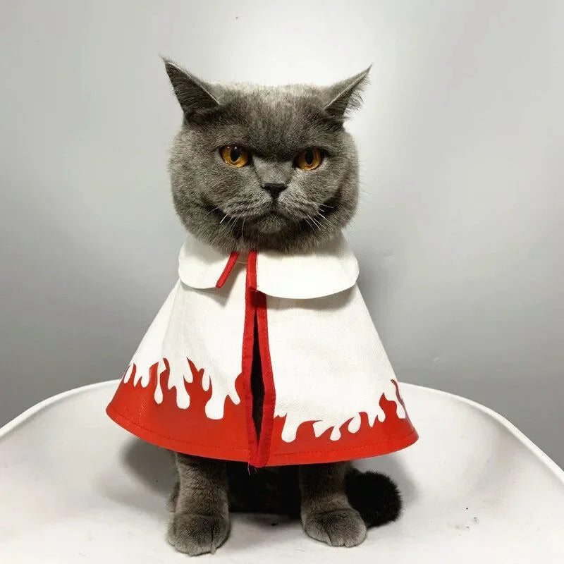 Akatsuki Cloud Pet Cloak – Anime-Inspired Dog & Cat Halloween Costume