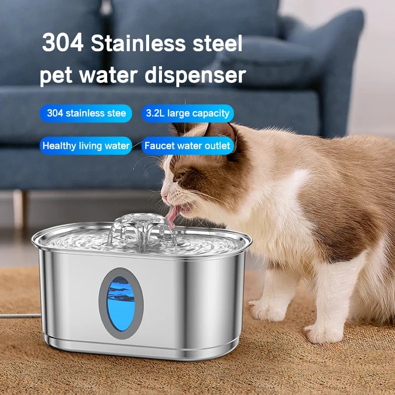 Large Capacity Pet Water Fountain for Dogs & Cats