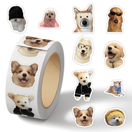 100-500pcs Funny Cartoon Dog Meme Stickers Decals Graffiti Phone Case Skateboard Car Kawaii Decals Children Reward Stickers