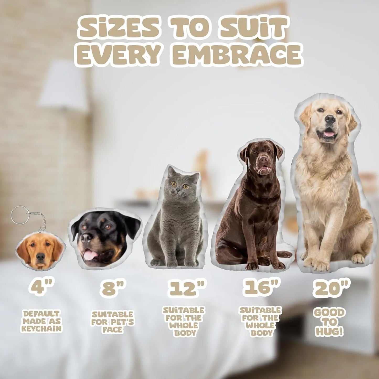 Pets Cushion Filling Pets Photo Cushion Custom DIY Pillow for Putting Picture of Cats and Dogs Home Decor