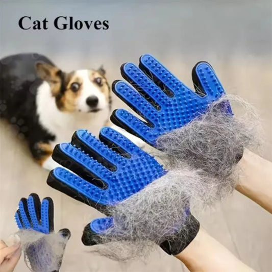 Pet Hair Removal Grooming Glove for Dogs & Cats
