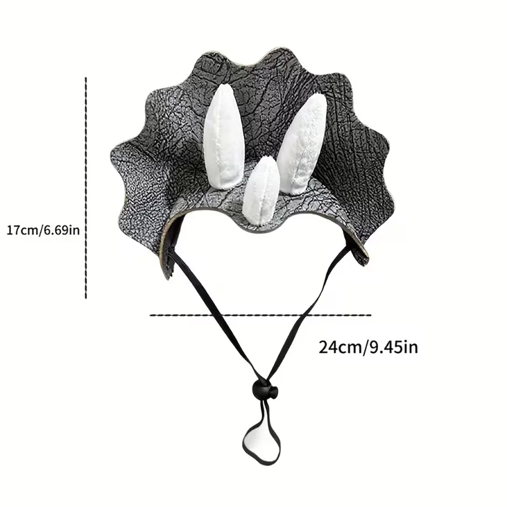 Cute Triceratops Dinosaur Costume for Dogs – Halloween Pet Dress-Up Outfit
