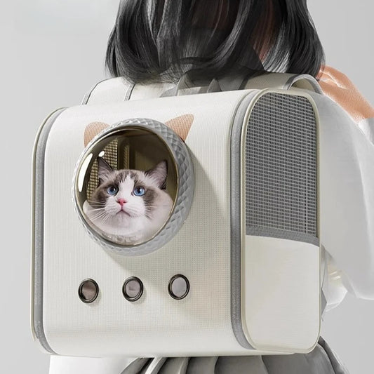 Portable Cat Carrier Bag Breathable Cat Kitten Bagpack Large Capacity Pet Cats Transport Travel Carrier Puppy Cats Cage Bags