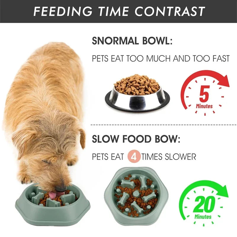 Slow Feeder Puppy Bowl – Anti-Choking Interactive Food Bowl for Dogs