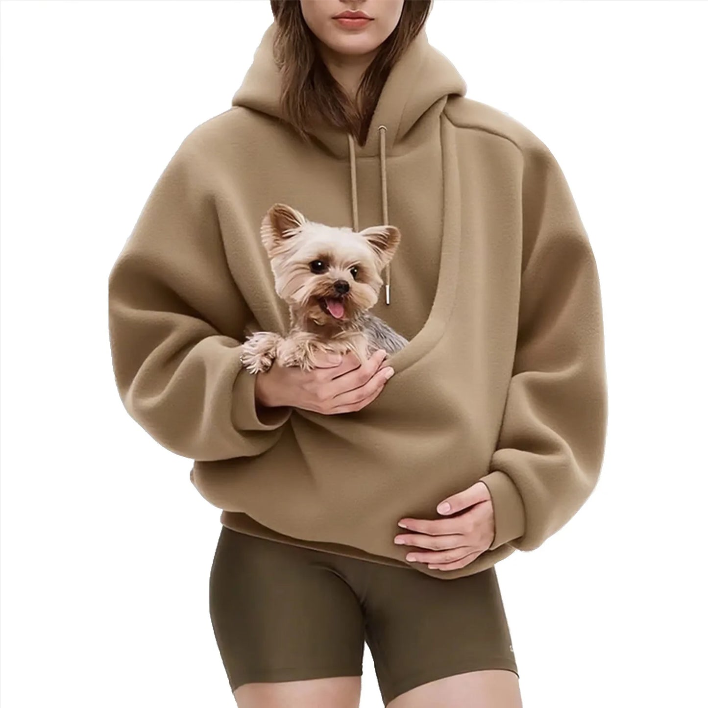 Pet Carrier Hoodie for Small Dogs & Cats – Hands-Free Unisex Pouch Sweatshirt