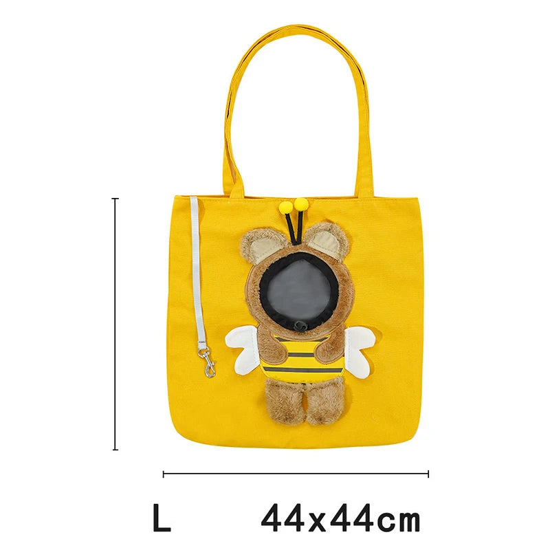Cartoon Rabbit Dinosaur Pet Shoulder Bag For Cats Dogs Outdoor Travel Carry Bag Fashion Supplies For Teddy Pomeranian Small Pets