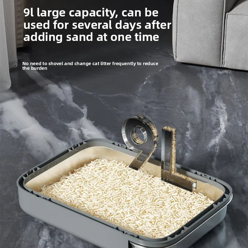 XXL Stainless Steel Cat Litter Box
