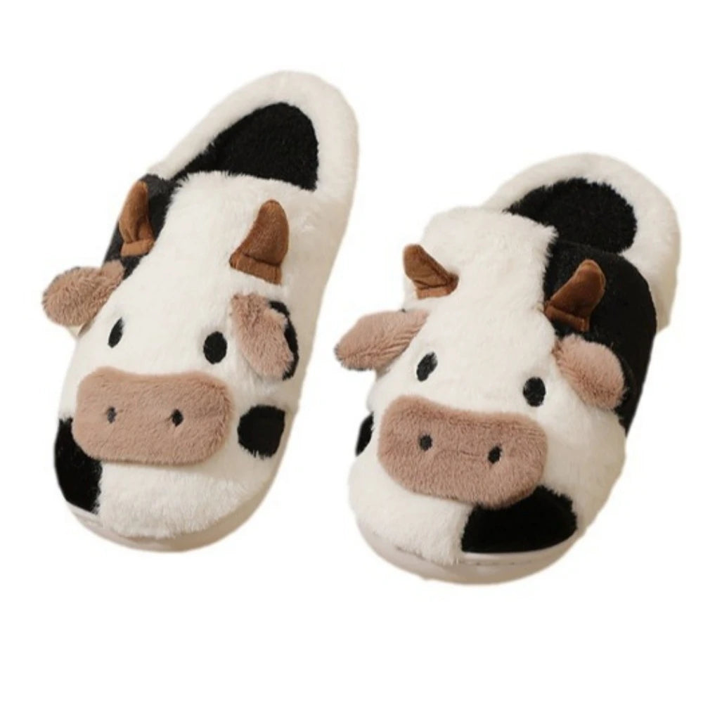 Cute Cow Print Couple Slippers – Cozy Matching House Shoes
