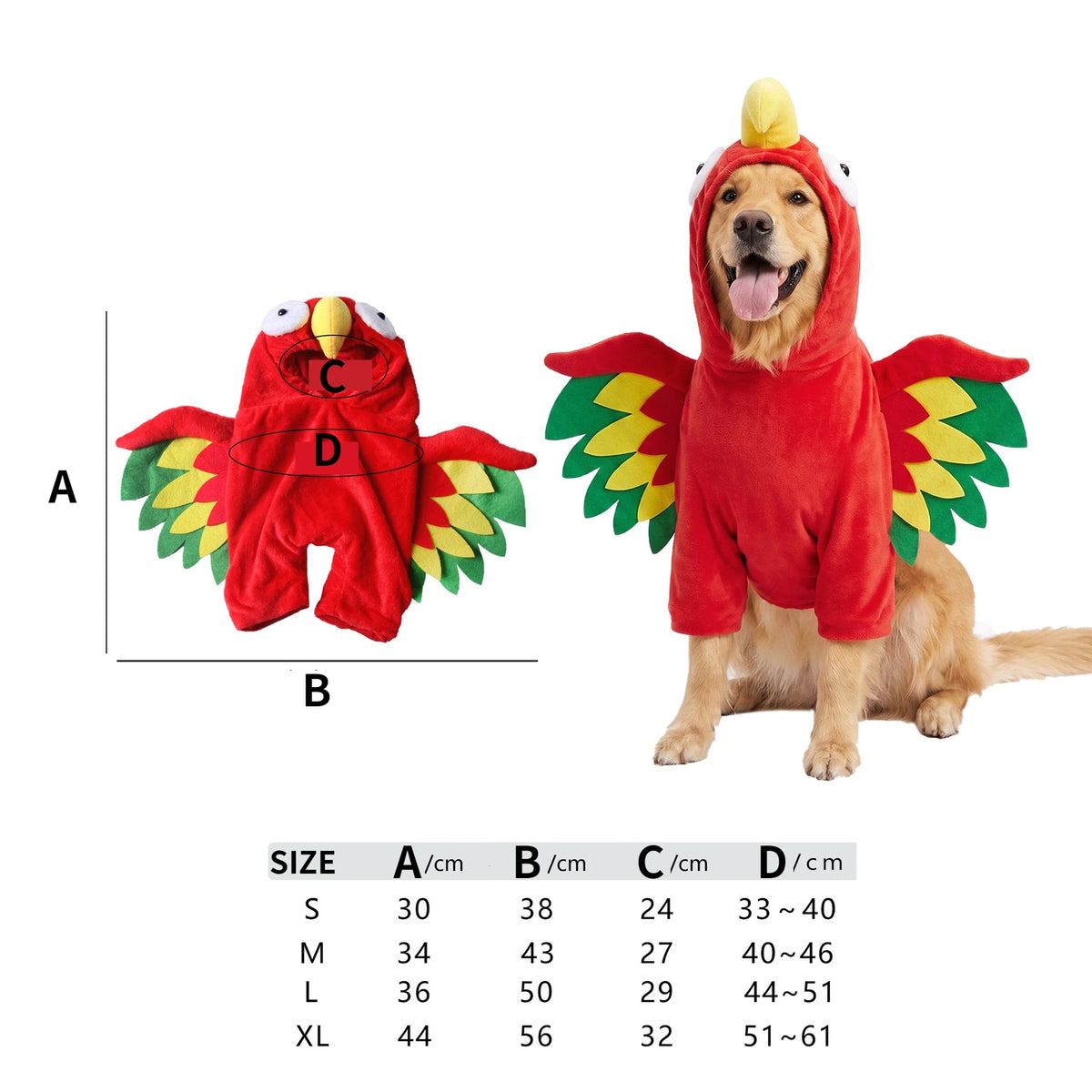 3D Turkey Pet Costume for Dogs & Cats – Funny Thanksgiving & Halloween Outfit