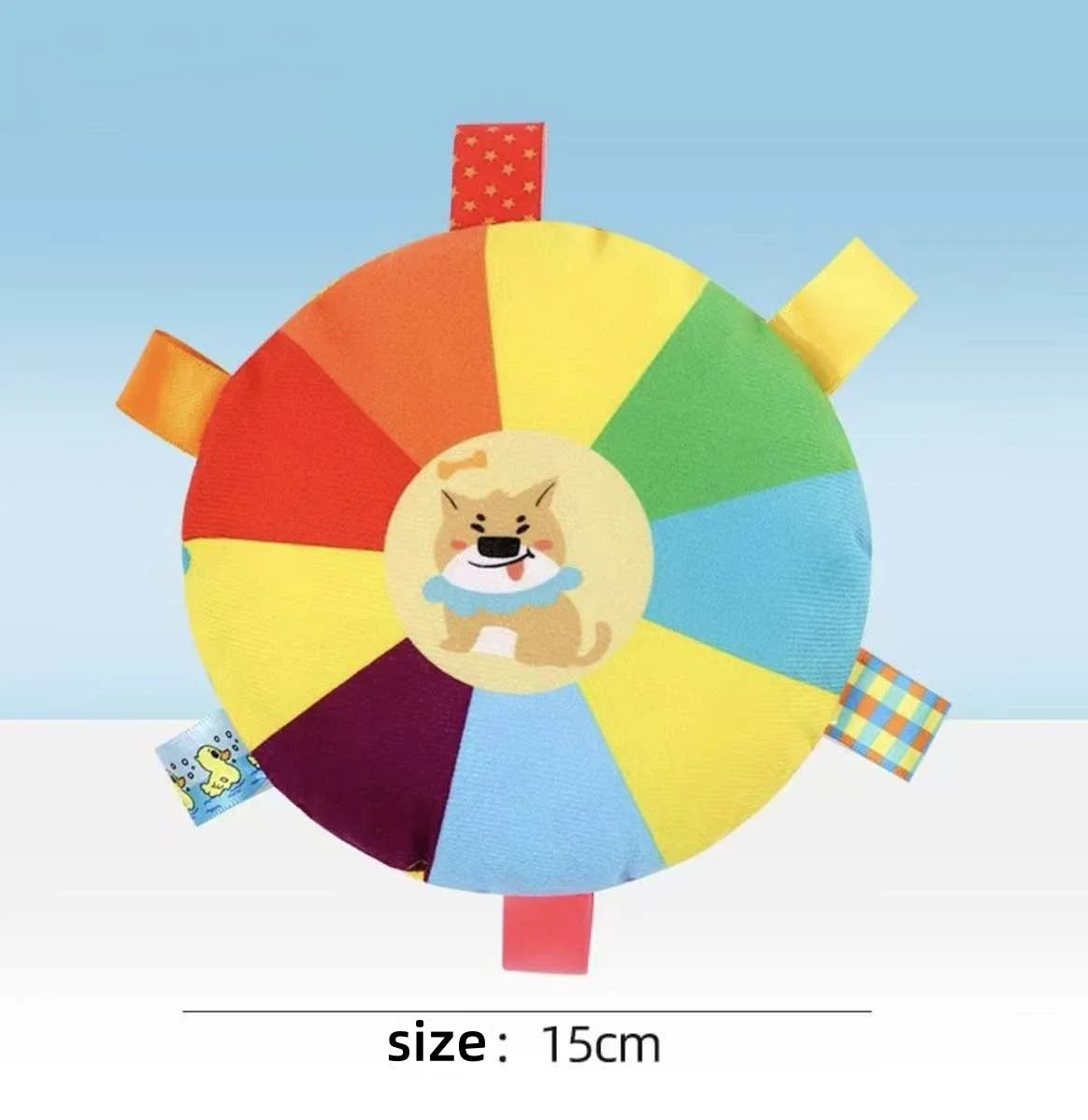 Plush Disc Dog Toy Sound Making Bite Resistant Teeth Grinding Boredom Relief Self Fun Energy Consuming Pet Chew Toy