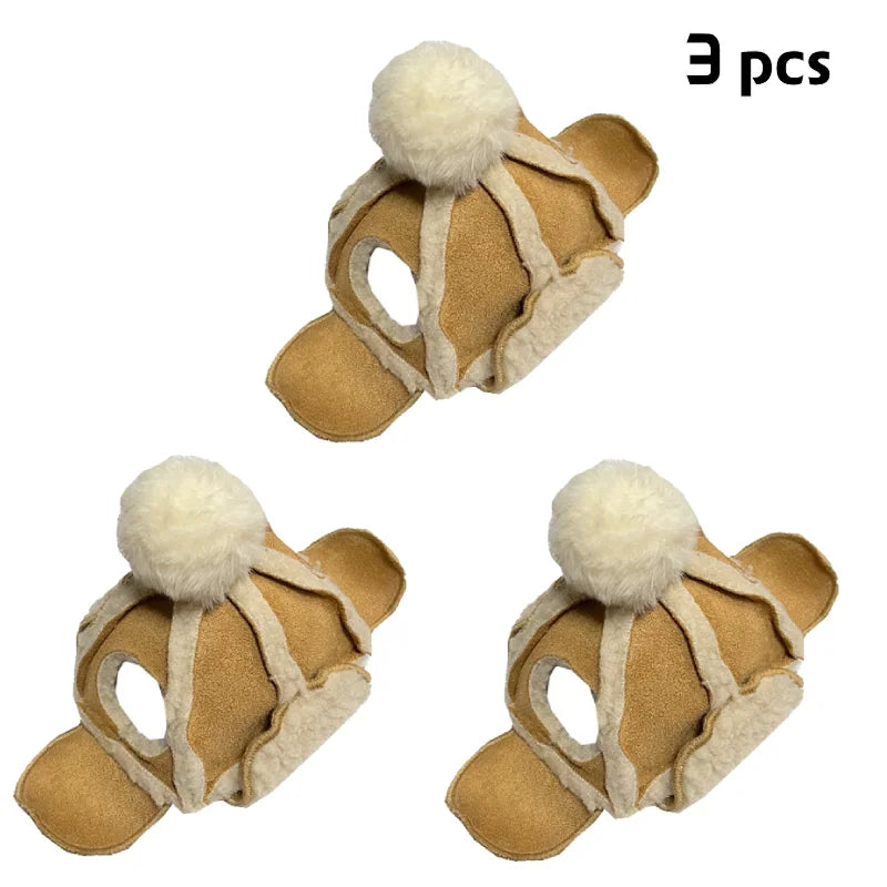 NONOR Pet Warm Hat Ear-popping Funny thickened adjustable Dog hat for Corgi Tedi French Bulldog Accessory Cat And Dog Headdress