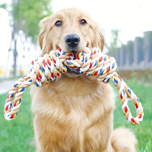 45cm Durable Teeth-Cleaning Rope Toy for Dogs - Pet Interactive Chewing and Play Toys Tug Dog Toy for Puppy Training