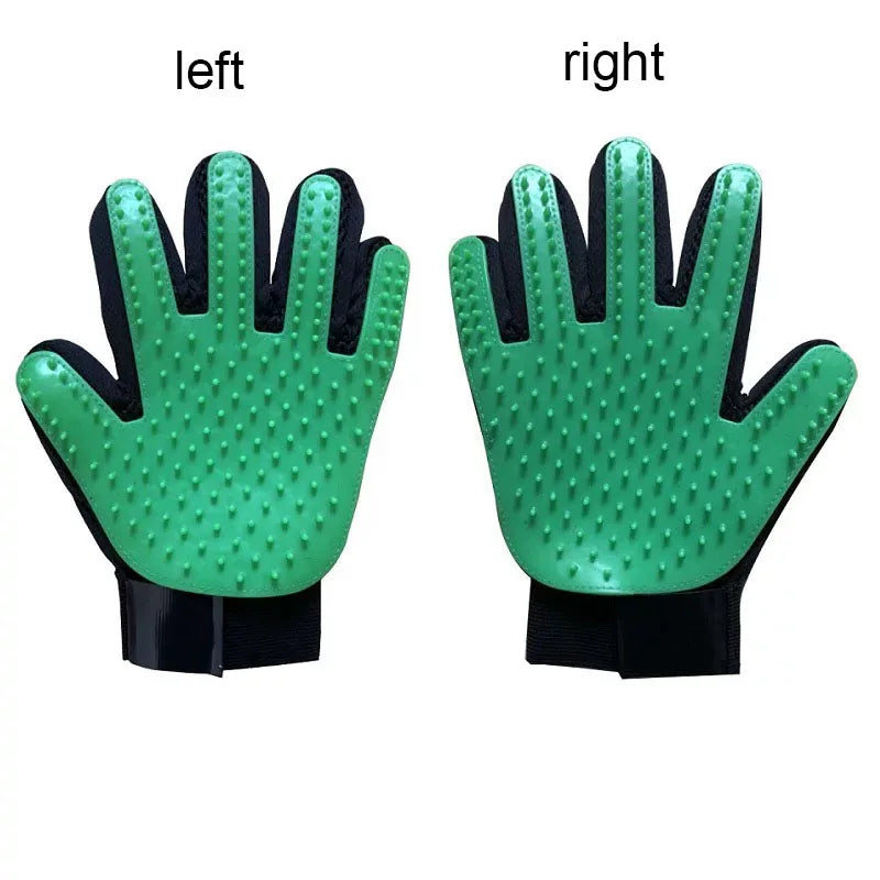 Pet Hair Removal Grooming Glove for Dogs & Cats